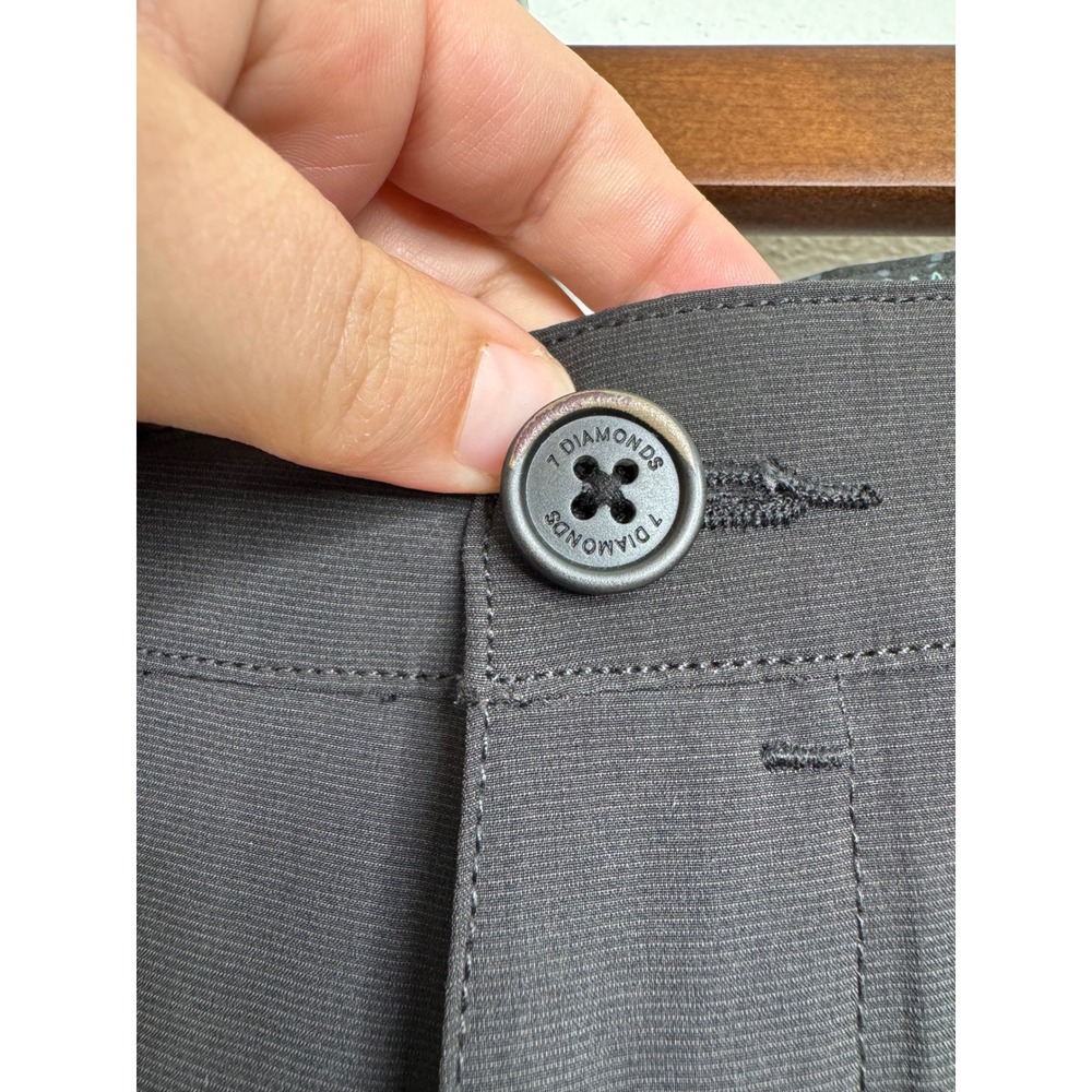7 Diamonds Momentum Performance Shorts Mens Black 4-Way Stretch Activewear - Picture 3 of 5
